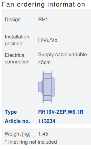 Характеристики RH19V-2EP.W6.1R, арт. 113234